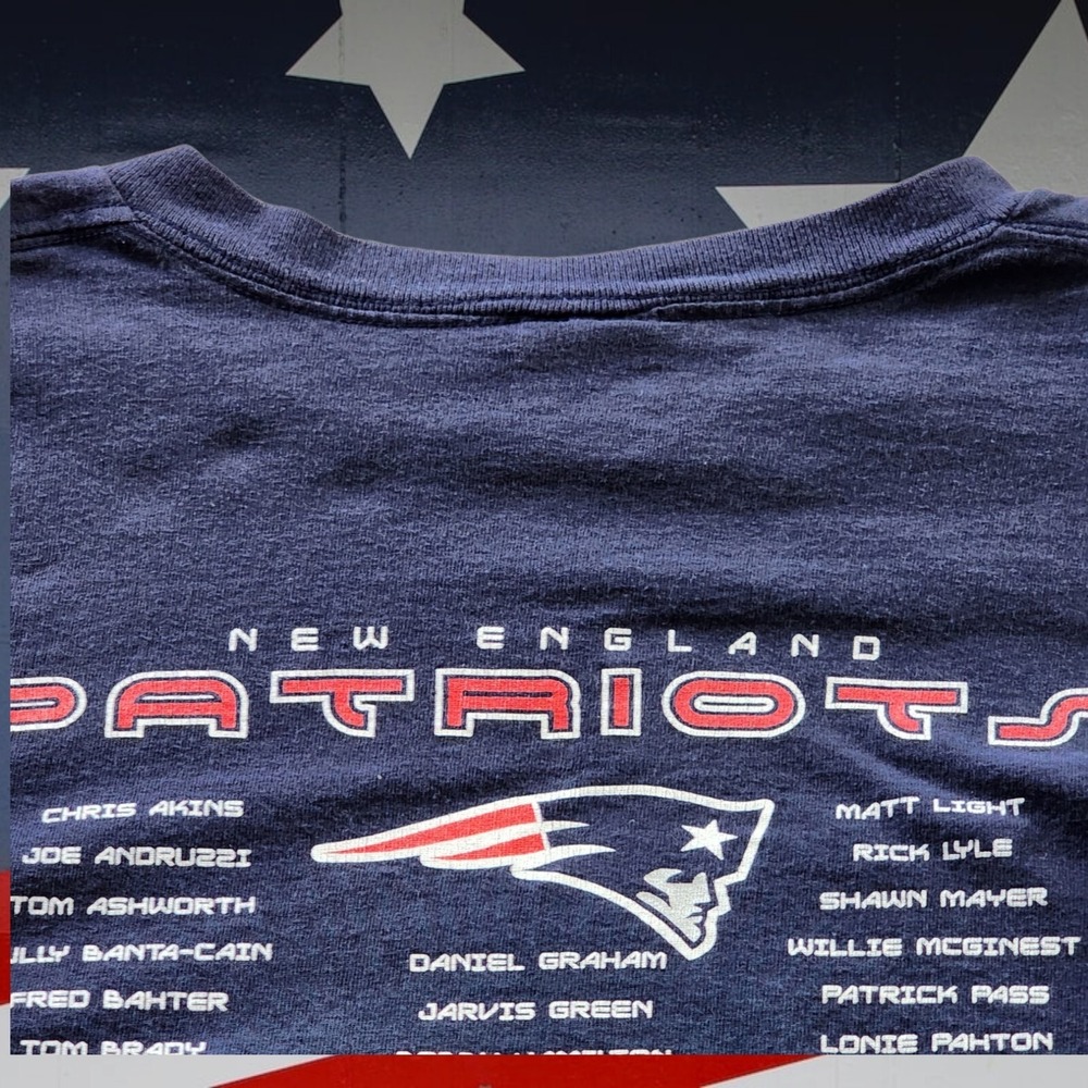 Vintage '03 New England Patriots 2003 AFC Champions Longsleeve Shirt Brady Team - Picture 9 of 11